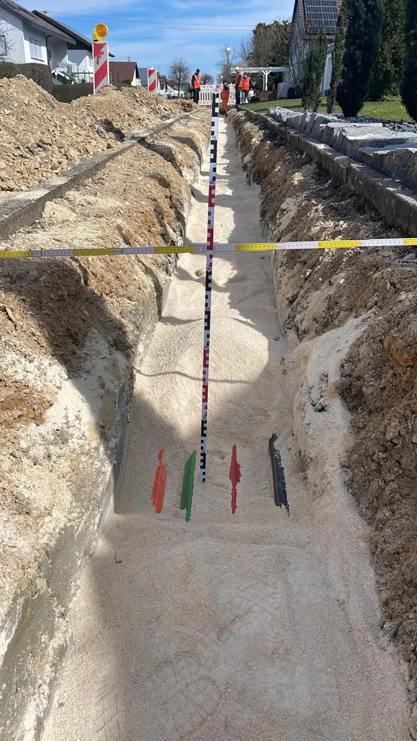 Sümbül, Verlegung von Glasfasern für Medienleitung