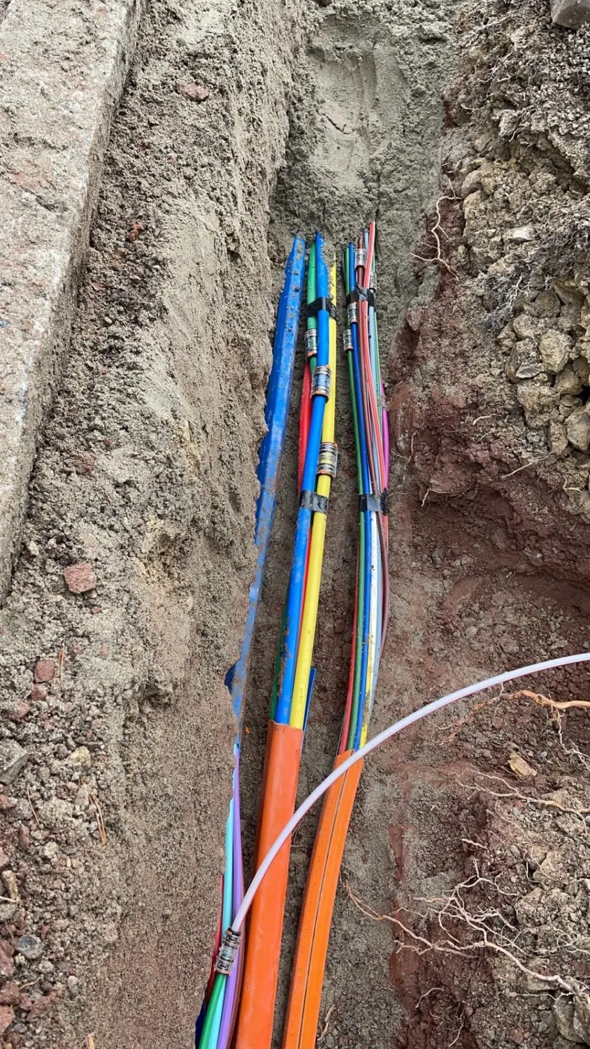 Sümbül, Verlegung von Glasfasern für Medienleitung