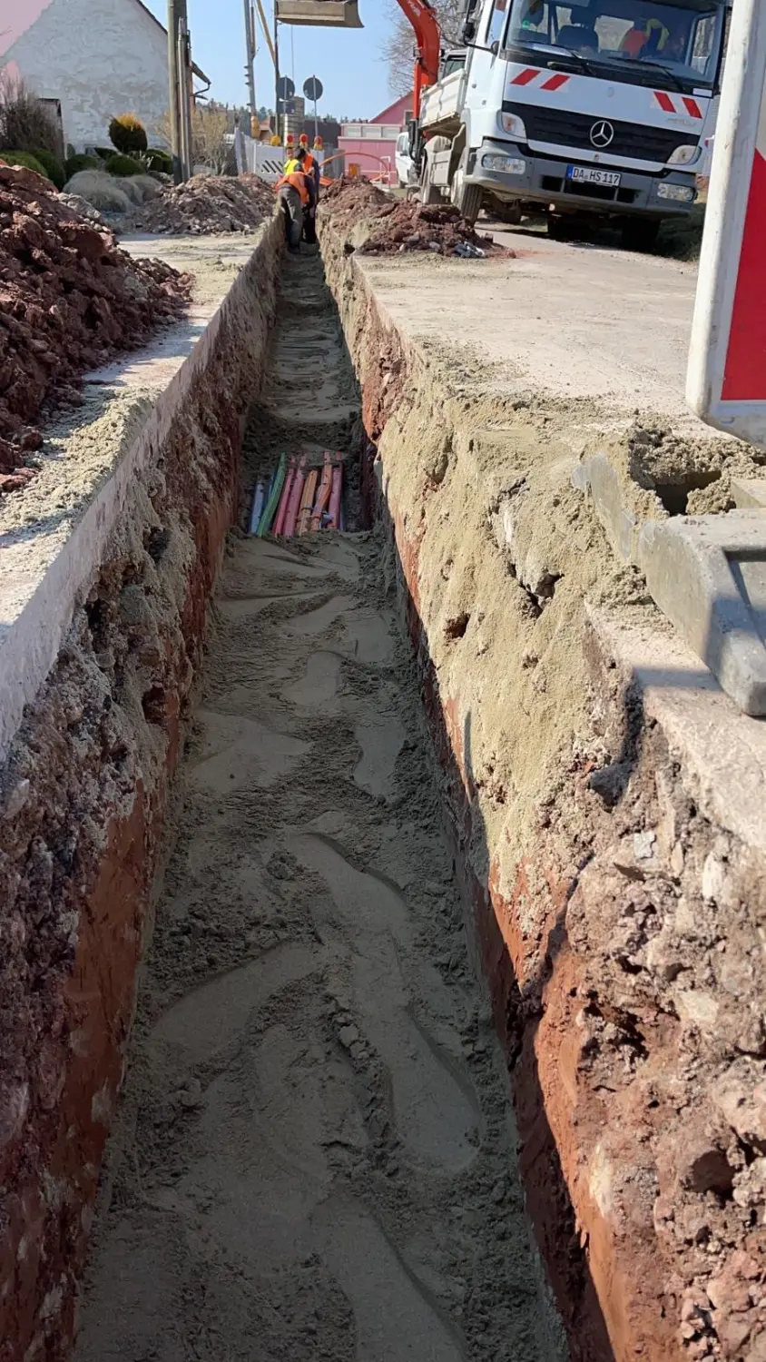 Sümbül, Verlegung von Glasfasern für Medienleitung