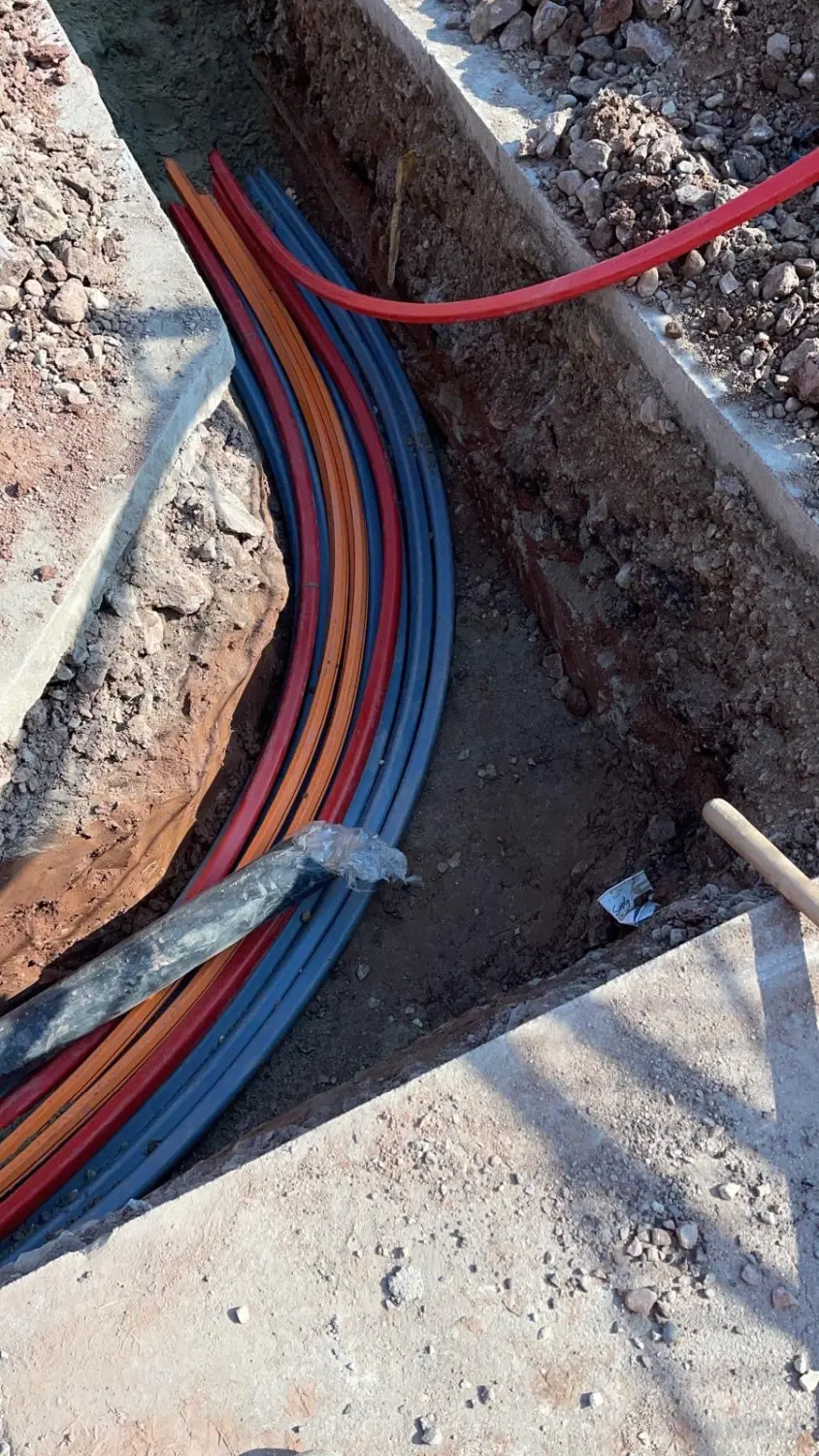 Sümbül, Verlegung von Glasfasern für Medienleitung